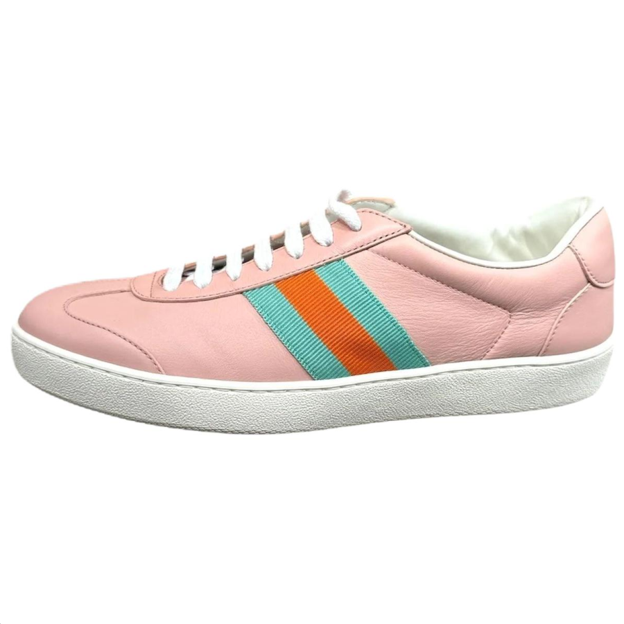 GUCCI G74 Web Skateboard Shoes Women's Low Top Pink