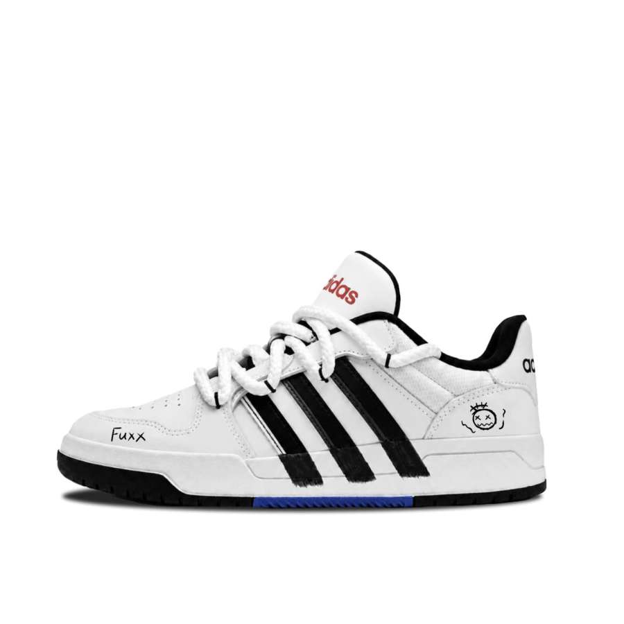 Adidas Adidas Skateboard Shoes Unisex Low Top White Black Blue Multicolor