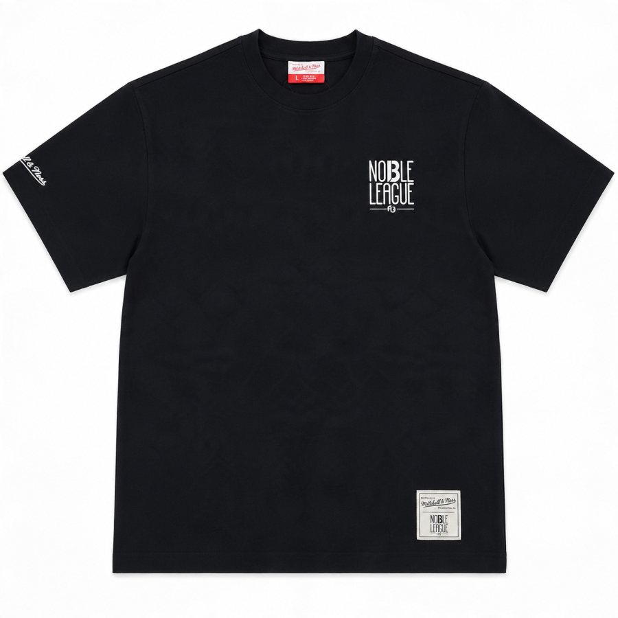 Mitchell Ness Mitchell Ness T Shirts Men's Black Crew Neck Moderate