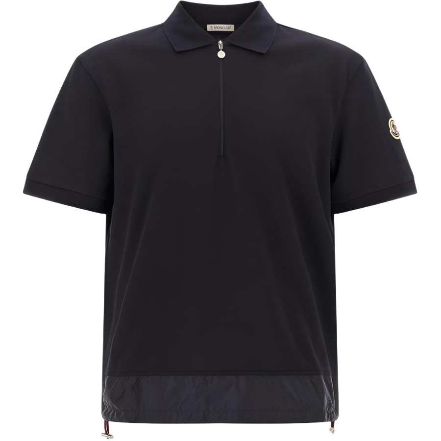 Moncler Polo Shirts Men's Blue Polo Collar Moderate Other