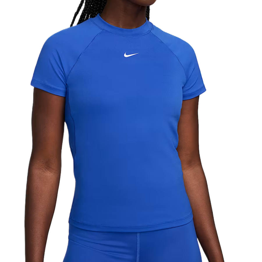 Nike Nike Pro Fitness Clothing Women's Royal Blue/White Crew Neck Moderate