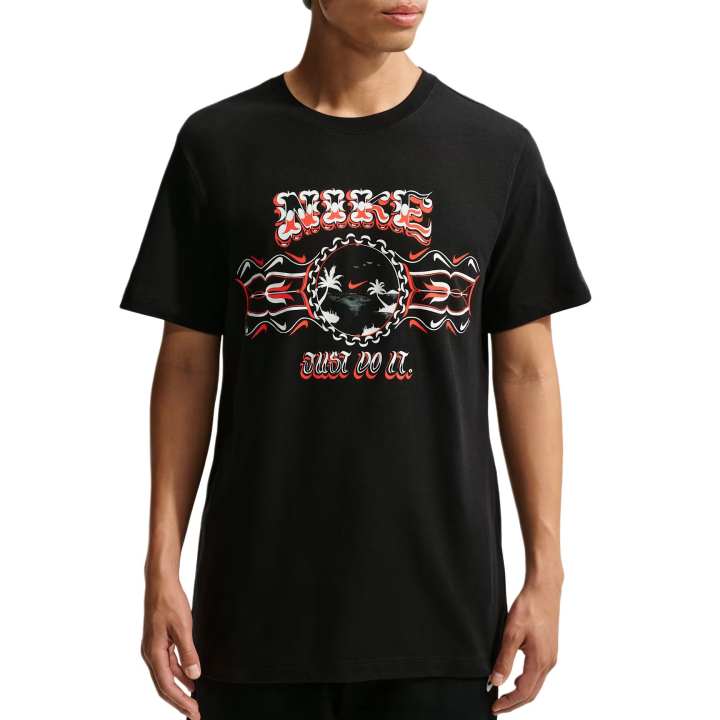 Nike Nike Sportswear T Shirts Men's Black Crew Neck Moderate
