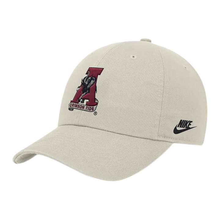 Nike Nike Brand Logo Cotton Baseball Caps Men's Beige/Red