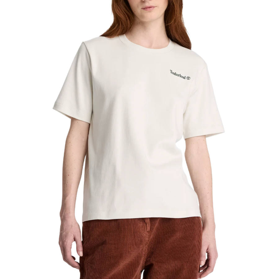 Timberland Urban Outdoors T Shirts Women's Vintage White Crew Neck Moderate