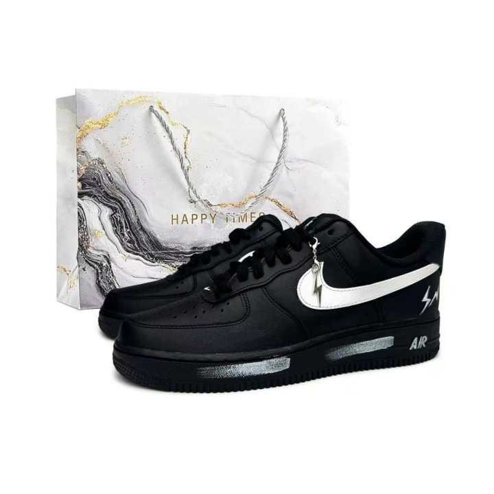 Nike Nike Air Force 1 Skateboard Shoes Unisex Low Top Black/Silver