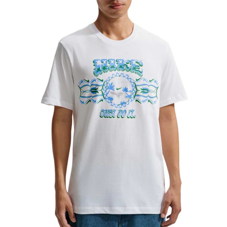 Nike Nike Sportswear T Shirts Men's White Crew Neck Moderate