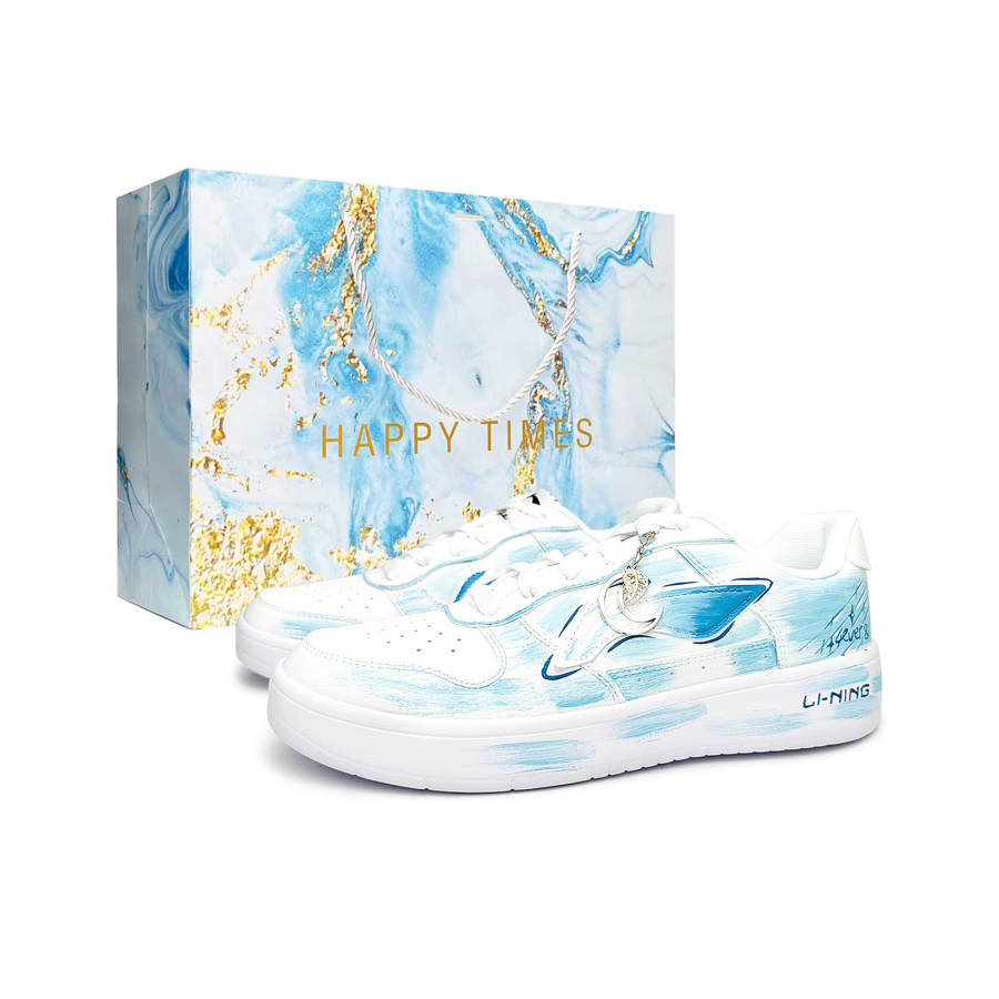 Li-Ning Li Ning Floating Boat Skateboard Shoes Unisex Low Top White/Blue
