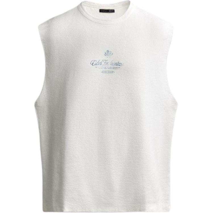 ZARA T Shirts Men's White Crew Neck