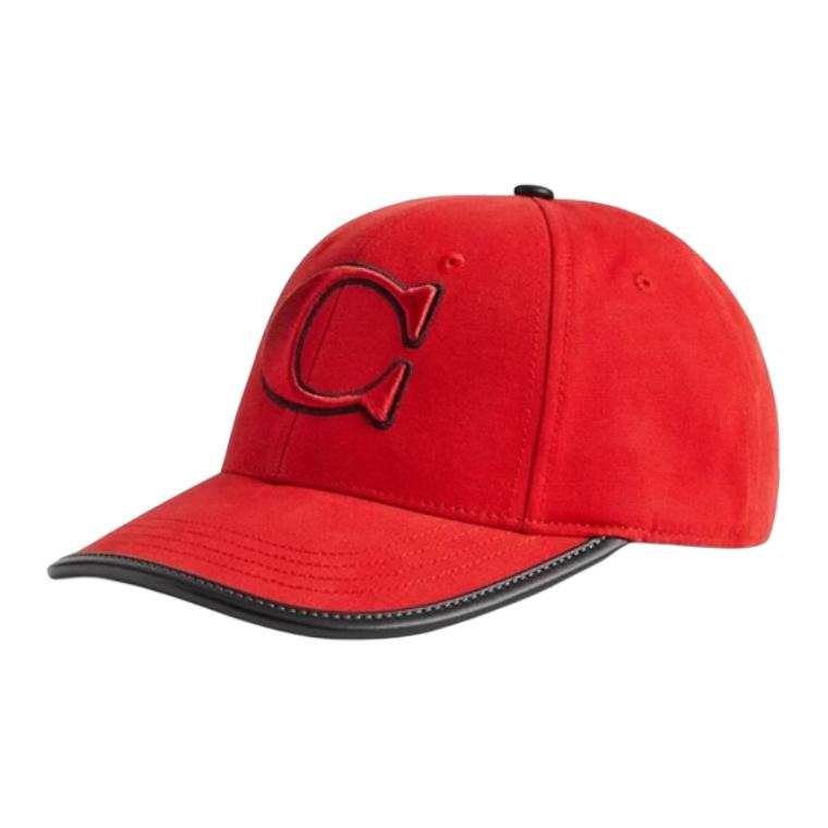 COACH COACH Cotton Baseball Caps Unisex Red