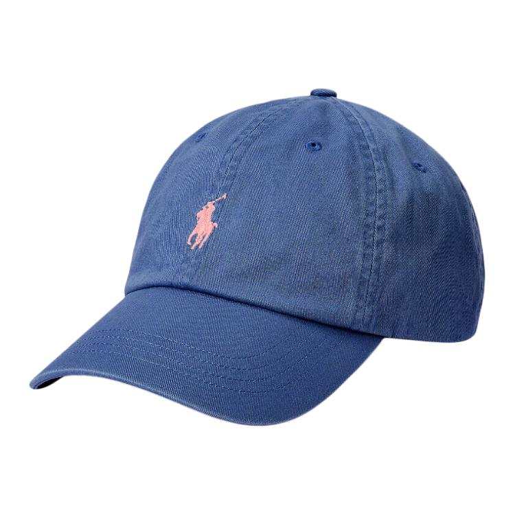 Polo Ralph Lauren Cotton Baseball Caps Unisex Clancy Blue, Dark Pink Label