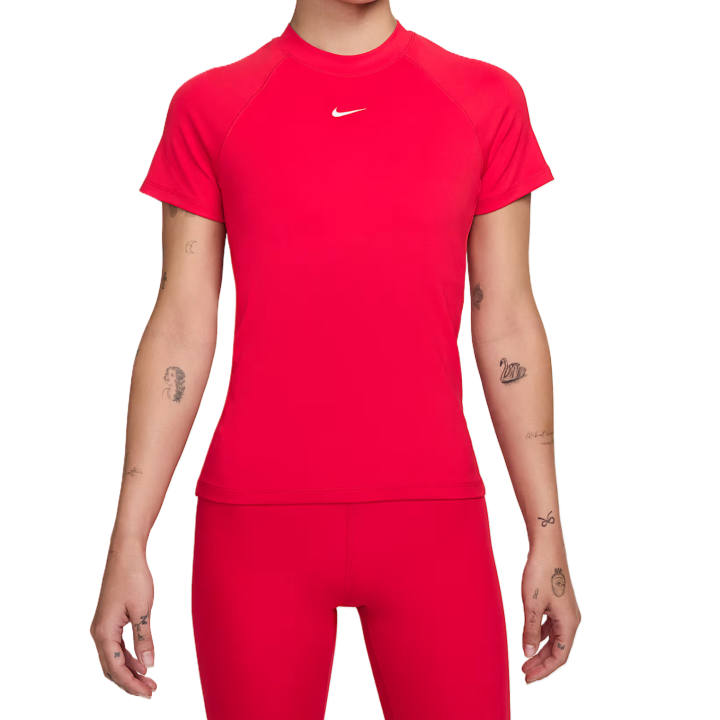 Nike Nike Pro Fitness Clothing Women's University Red/White Crew Neck Moderate