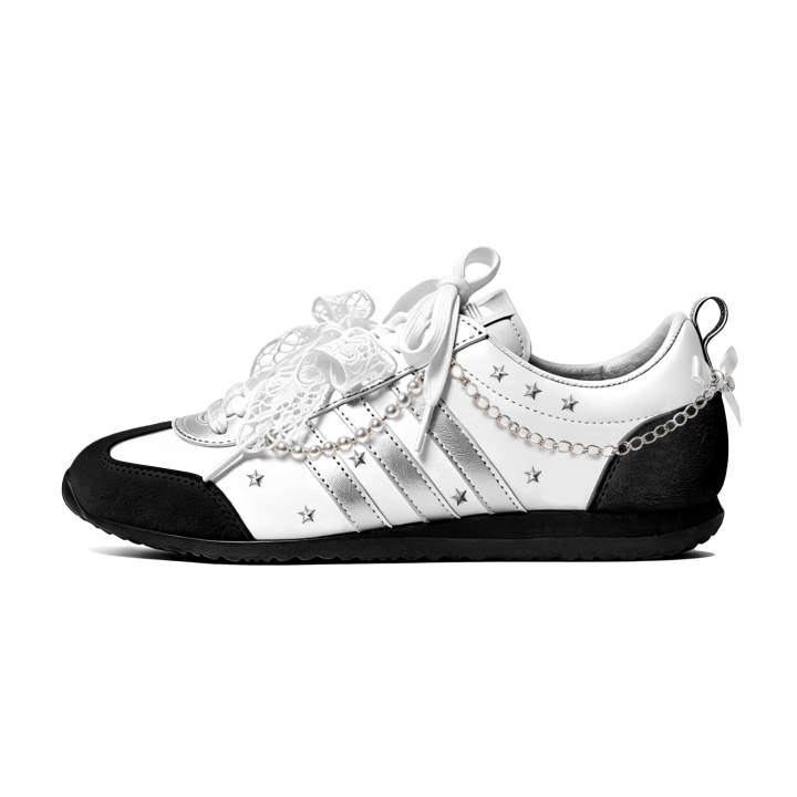 Adidas Adidas VS JOG 2.0 German Army Trainers Unisex Low Top Silver/Black/White