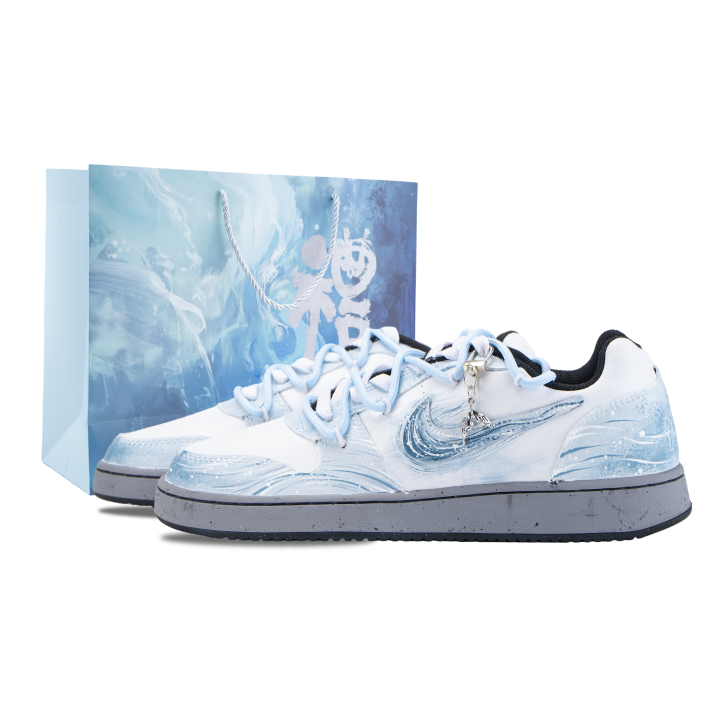 Nike Nike EBERNON Skateboard Shoes Men's Low Top Blue/White