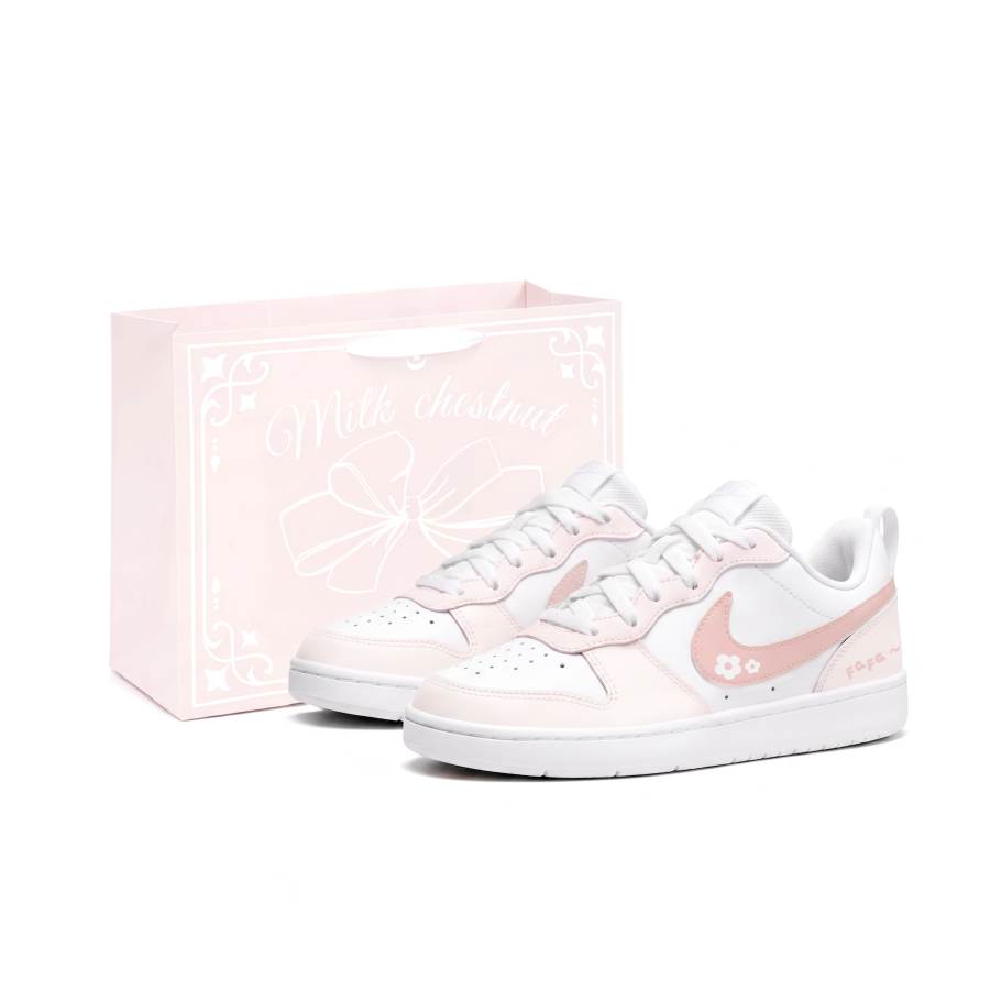 Nike Nike Court Borough Skateboard Shoes Women's Low Top Powder