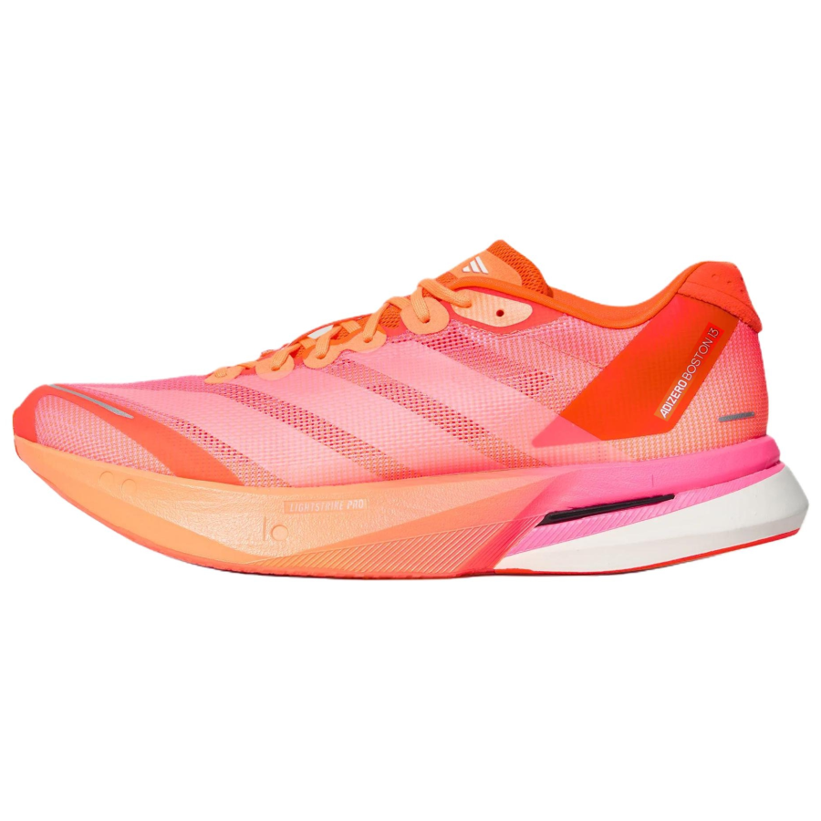 Adidas Adidas Adizero Boston 13 Running Shoes Unisex Low Top Bright Orange Yellow/Bright White/Bright Pink