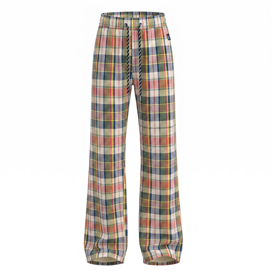 MostwantedLab Casual Pants Unisex Multicolor Thin Straight Fit Pants