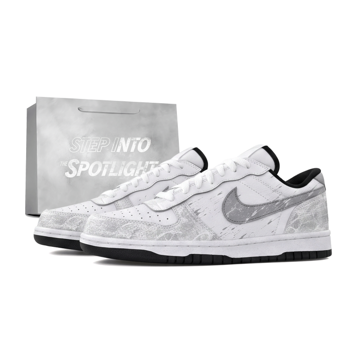 Nike Nike Big Skateboard Shoes Men's Low Top White Gray Black Distressed Colorway