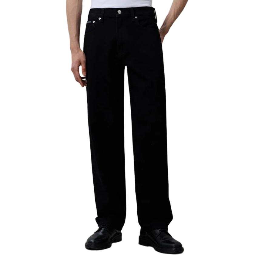 Calvin Klein Jeans Men's JW4 Denim Black Moderate Straight Fit Pants