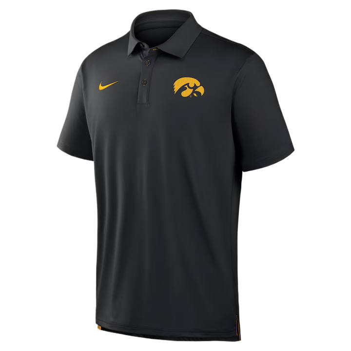 Nike Nike Dri Fit College Polo Shirts Men's Black/University Gold Polo Collar Moderate