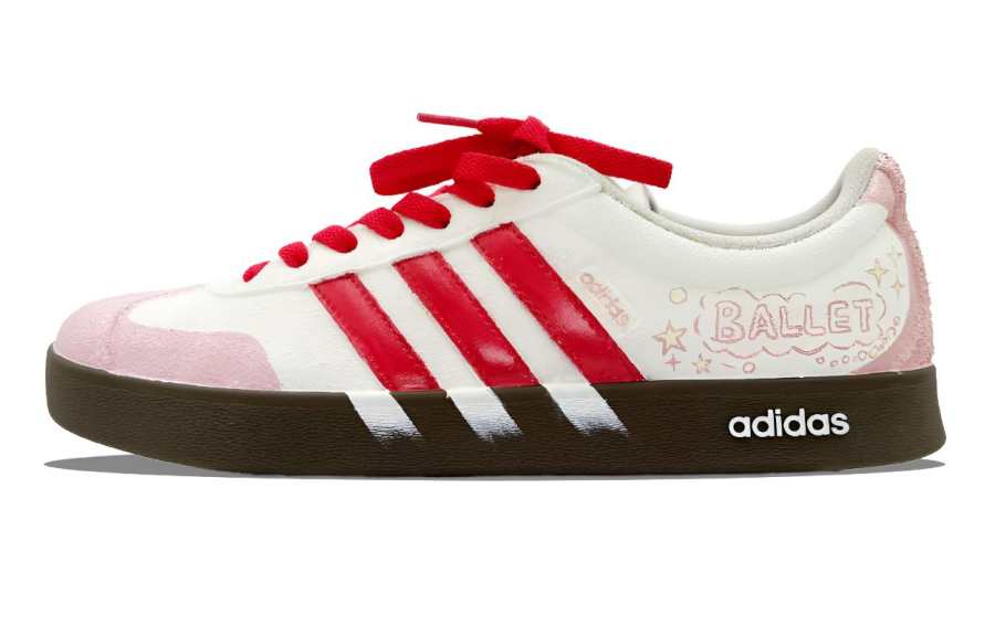 Adidas Adidas VL COURT 2.0 German Army Trainers Unisex Low Top Rose Red