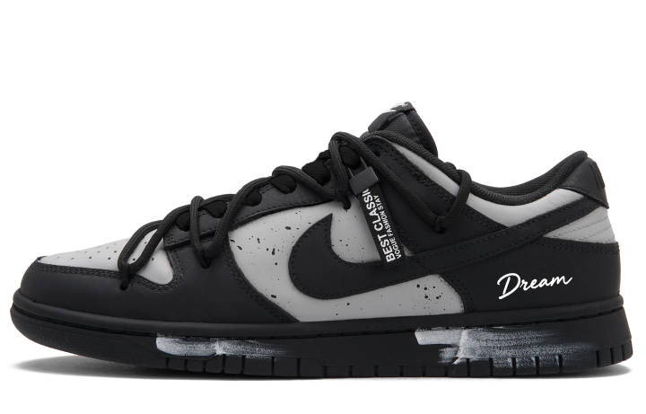 Nike Nike Dunk Skateboard Shoes Unisex Low Top Black Gray