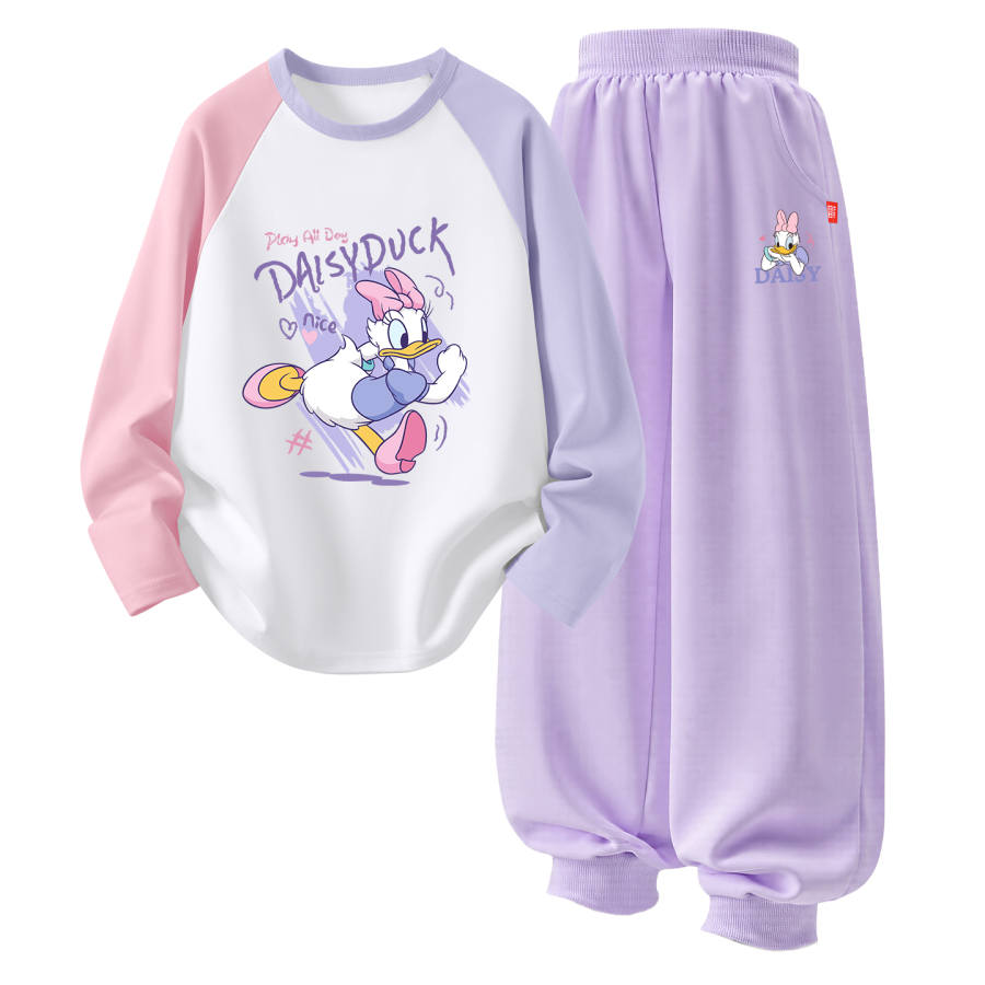 Disney Kids Casual Sportswear Crew Neck Thin Stretch Breathable
