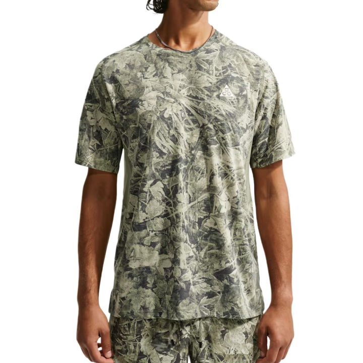 Nike Nike Dri FIT ADV Running T Shirts Men's Sequoia Green/Light Army Green/Peak White Crew Neck Moderate