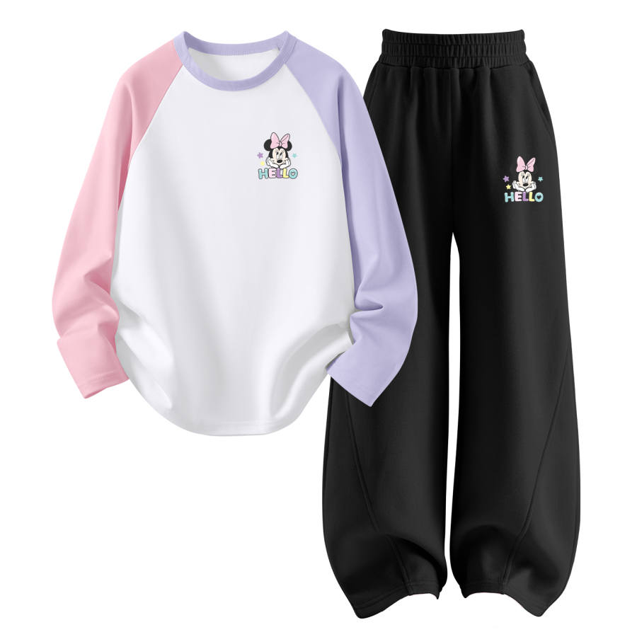 Disney Kids Casual Sportswear Crew Neck Thin Stretch Breathable