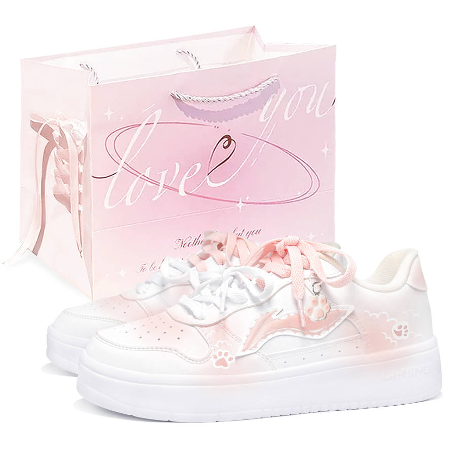 Li-Ning Li Ning Floating Boat Skateboard Shoes Women's Low Top White/Pink
