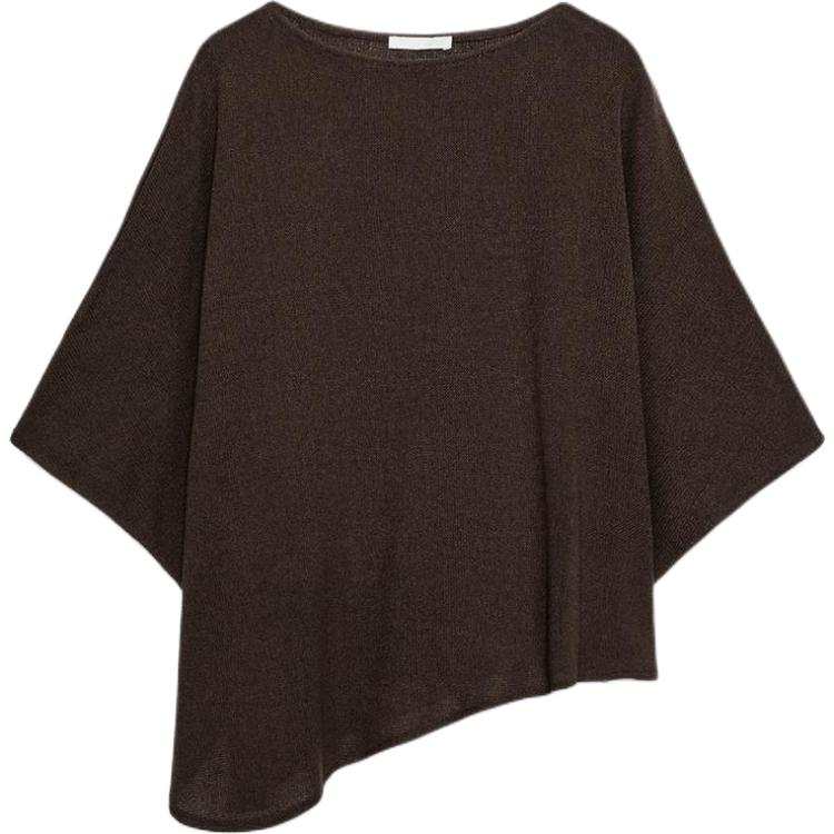ZARA Knitwear Women's Brown Crew Neck Moderate