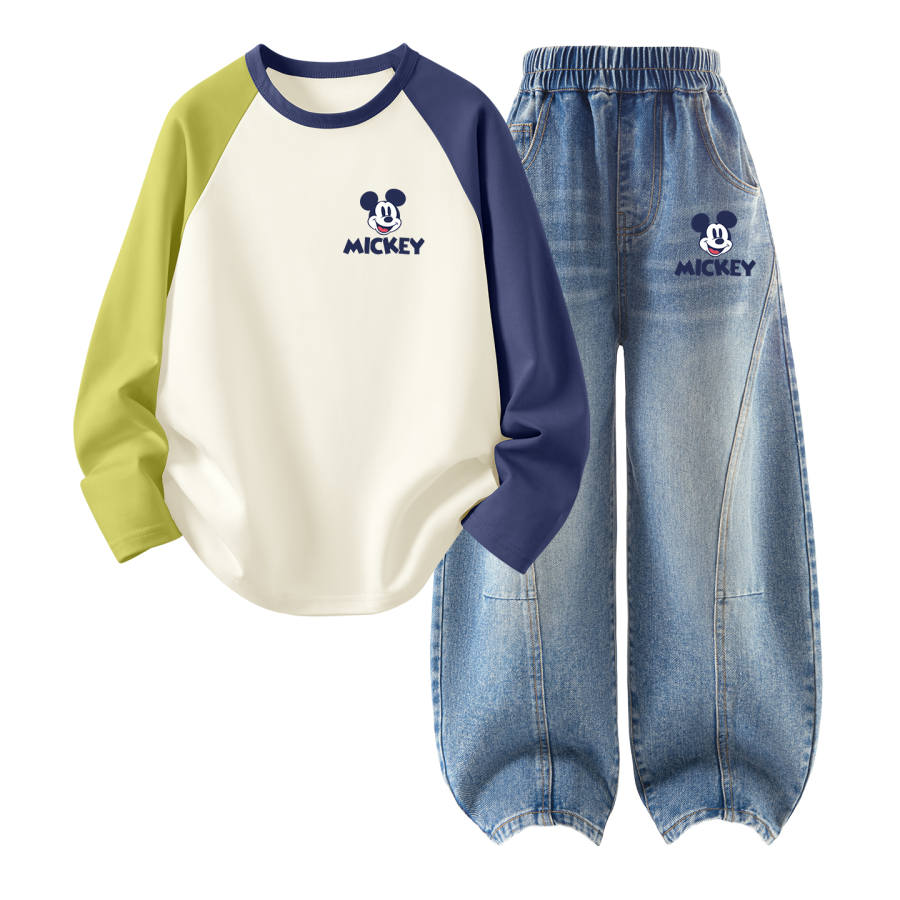 Disney Kids Casual Sportswear Crew Neck Thin Stretch Breathable