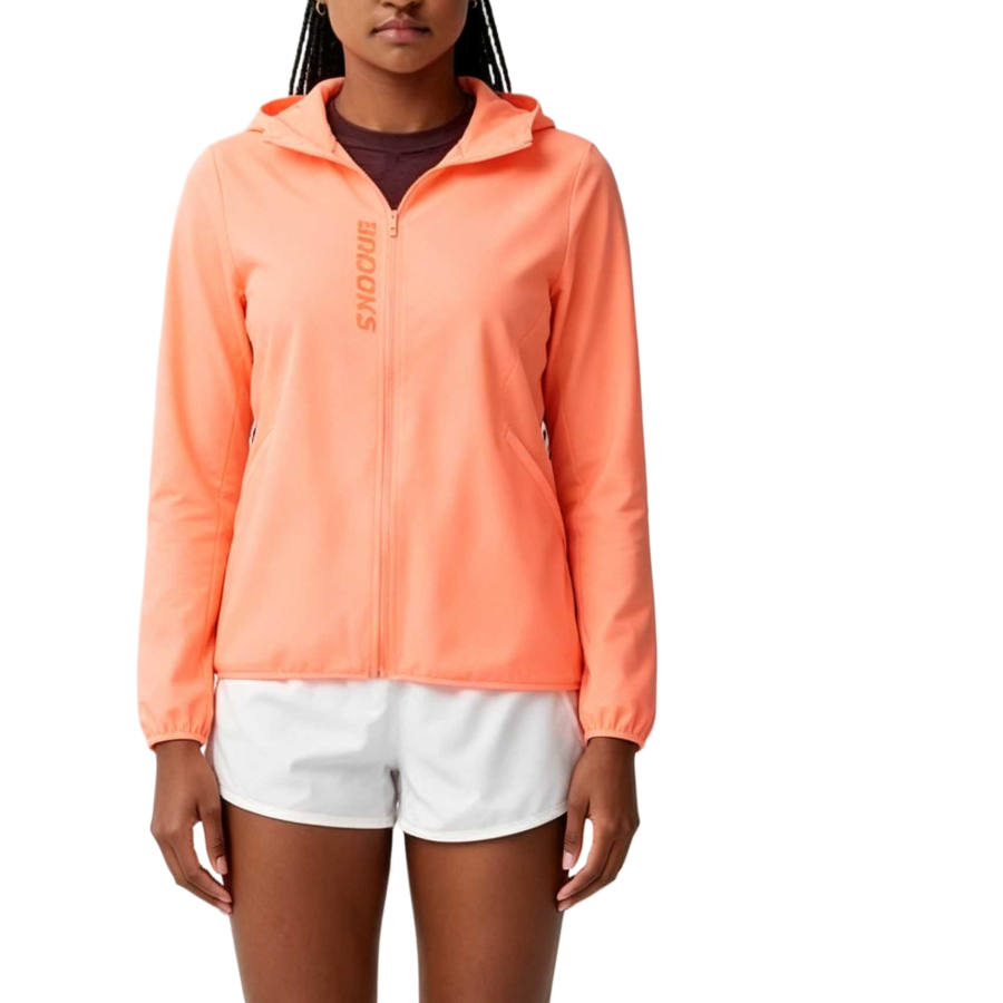 Brooks Jackets Women's 856 Cyber Peach Hooded Non Detachable Moderate