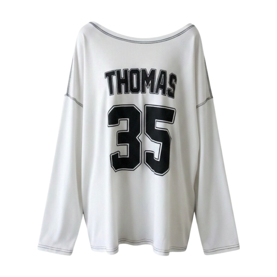 FINDSME GAGA T Shirts Women's Asymmetrical Collar Thin Straight Fit