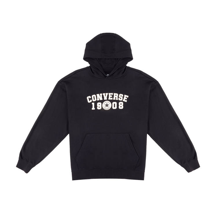 Converse Sweatshirts Unisex Black Hooded Non Detachable Moderate