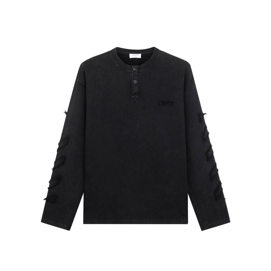 OFF-WHITE OFF WHITE Sweatshirts Women's Black Crew Neck Moderate Straight Fit