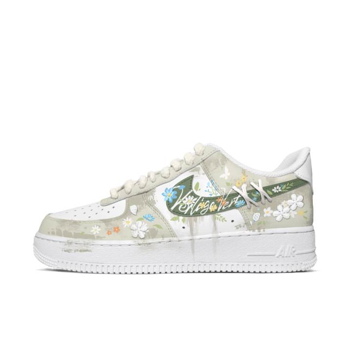 Nike Nike Air Force 1 Skateboard Shoes Men's Low Top Blue/Yellow/Orange