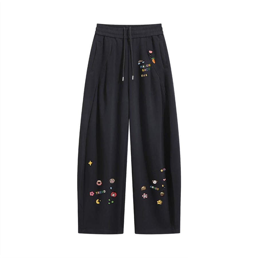PAL ONGACO Casual Pants Unisex Moderate Wide Leg Pants