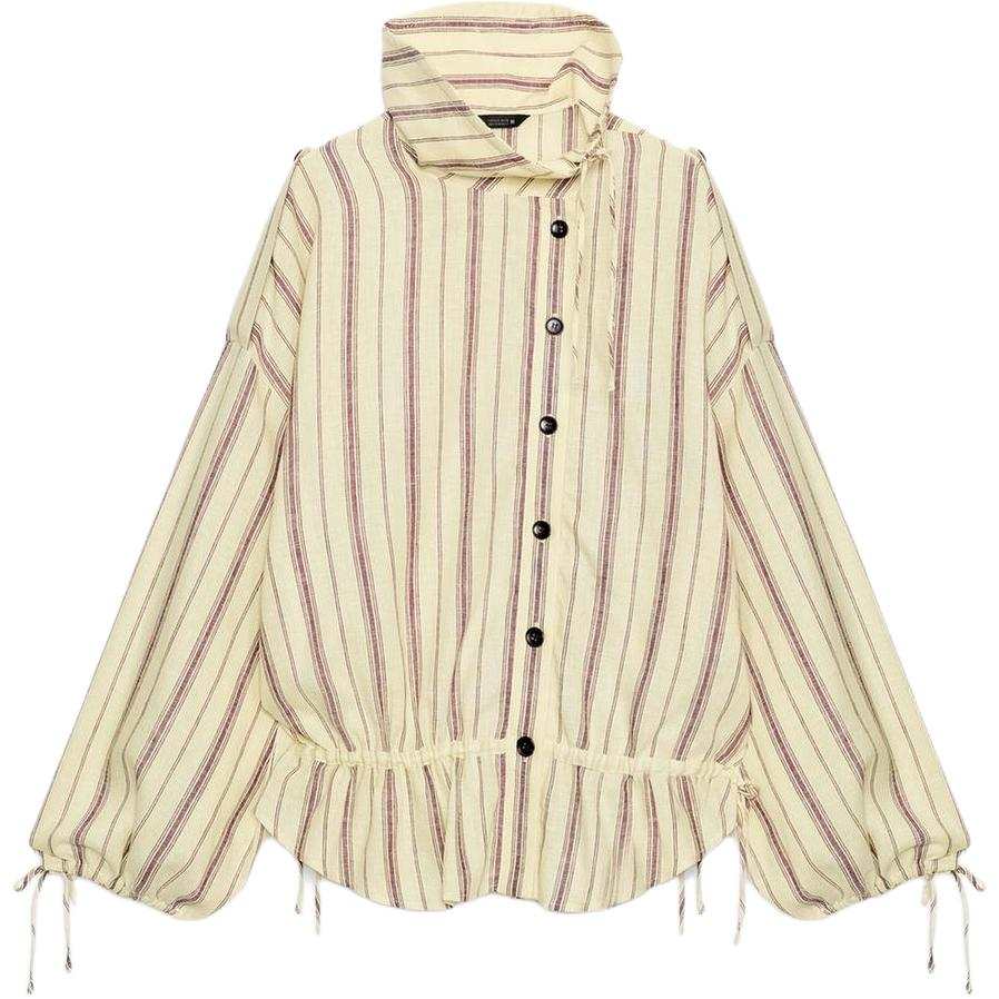 ZARA Shirts Women's Yellow Stand Collar