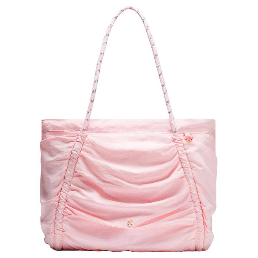 Lululemon Ruched Snap Closure Shoulder Bag Women's Pearl Powder & Rose Gold