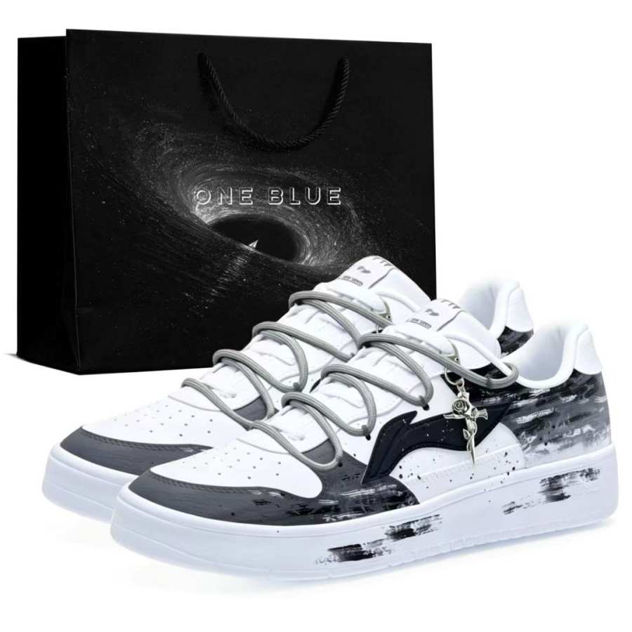 Li-Ning Li Ning Floating Boat Skateboard Shoes Men's Low Top White, Black, Gray