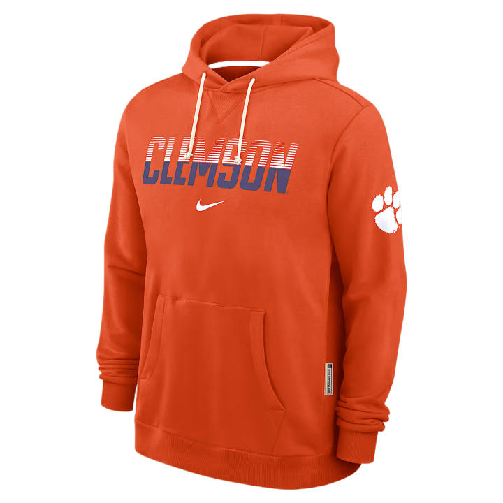 Nike Nike Dri Fit College Sweatshirts Men's University Orange Hooded Non Detachable Moderate