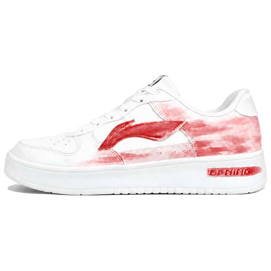 Li-Ning Li Ning Floating Boat Skateboard Shoes Unisex Low Top White/Red