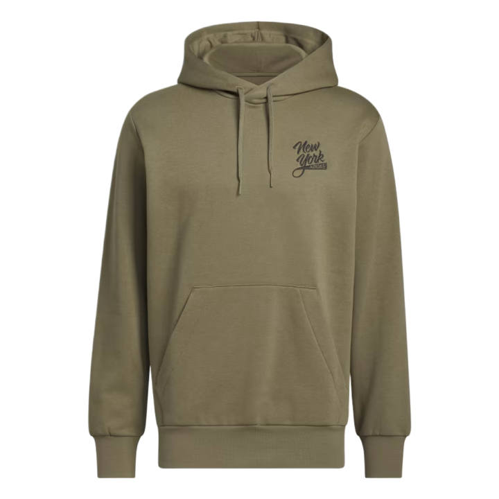 Adidas Adidas Sweatshirts Men's Olive Green Hooded Non Detachable Moderate