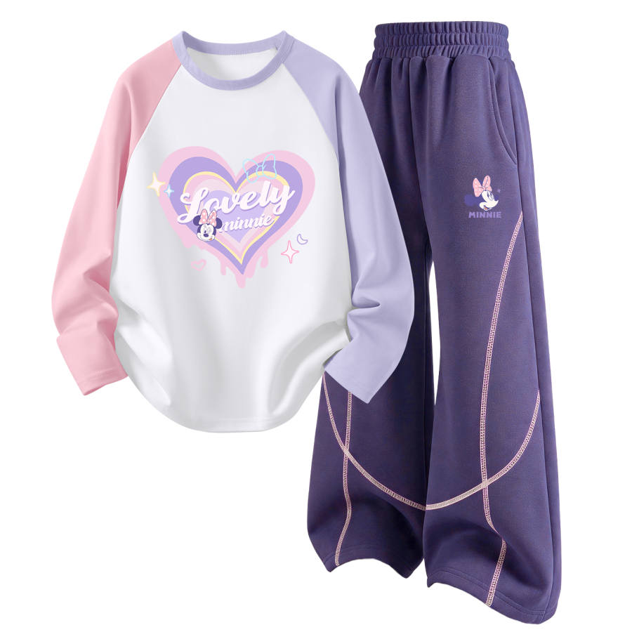 Disney Kids Casual Sportswear Crew Neck Thin Stretch Breathable
