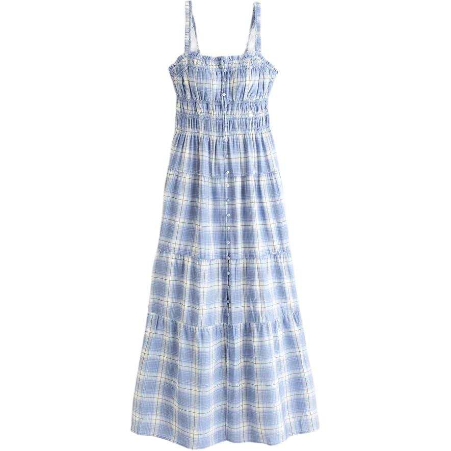 Abercrombie&Fitch Slip Dresses Women's Light Blue Moderate Long Skirt