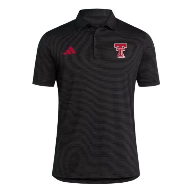 Adidas Adidas Ultimate365 Polo Shirts Men's Black/Team Power Red Polo Collar Moderate Straight Fit