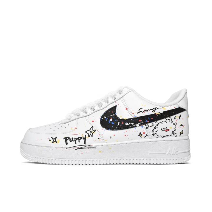 Nike Nike Air Force 1 Skateboard Shoes Men's Low Top Yellow/Red/Blue