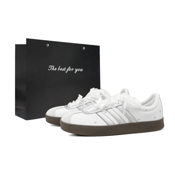Adidas Adidas Vl Court Classic German Army Trainers Unisex Low Top Silver