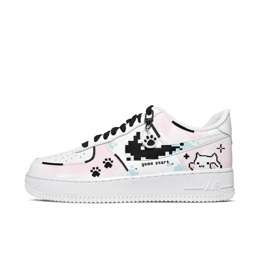 Nike Nike Air Force 1 Skateboard Shoes Men's Low Top Pink/Blue