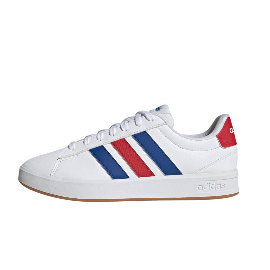 Adidas Adidas GRAND COURT 3.0 Skateboard Shoes Men's Low Top Cloud White/Royal Blue/Excellent Scarlet